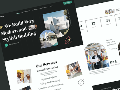 Architecture company landing page apartment architecture architecture agency building consturction design development home house interface layout mobile onepage responsive template theme ui ux web website design