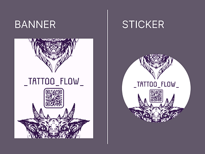 sticker and banner for tattoo studio app branding design graphic design illustration logo typography ui ux vector