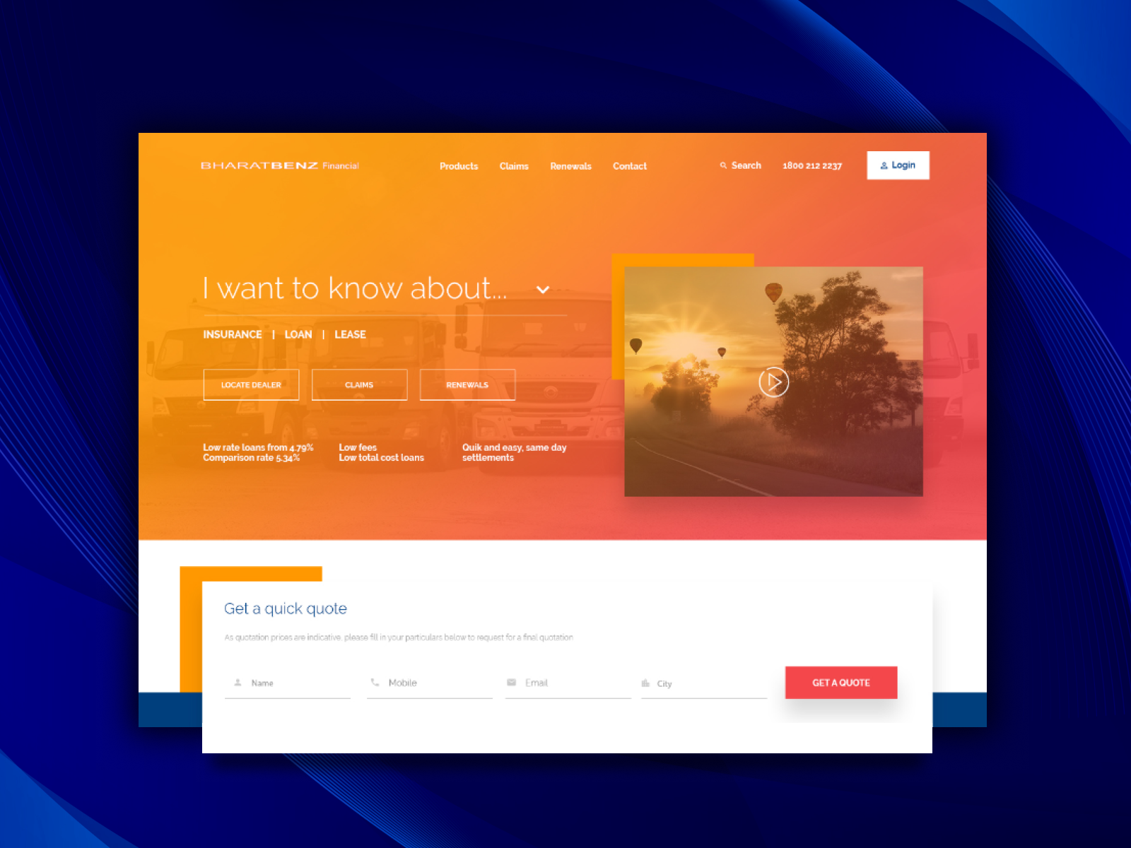 Bharatbenz design phtoshop ui user interface design ux visual design