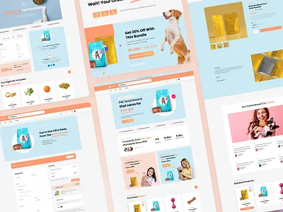 Pet Food Shop (Sales Funnel) branding design graphic design shop slider ui ux web design website