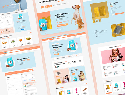 Pet Food Shop (Sales Funnel) branding design graphic design shop slider ui ux web design website