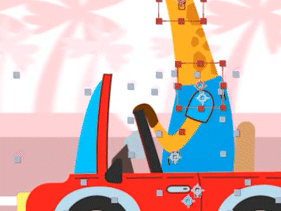 Giraffe Driver 2danimation after affects after effects animation aftereffects animation design illustration motion animation motiongraphics ui