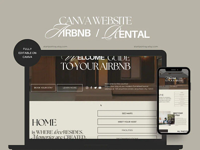 Canva Airbnb Website Design airbnb website design canva website design landing page landing page design landing page website one page website design website design