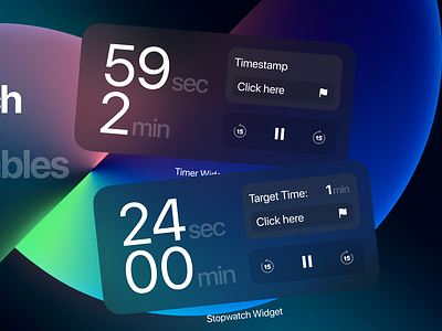 Timer and Stopwatch with Variables in Figma advanced prototyping animation aurora ui clock concept countdown figma figma variables ios ios stopwatch ios timer ios widget mani jalilzadeh presentation prototypeing stopwatch timer variables wayofmani widget