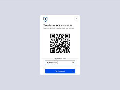 QR Code Authentication - Modal app components design design system figma icon iconography landing page minimalist modal modal ui platform qr code ui ui design ui screens