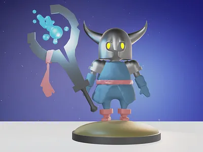 3D model of a knight for a children's game 3d animation banner concept design graphic design illustration
