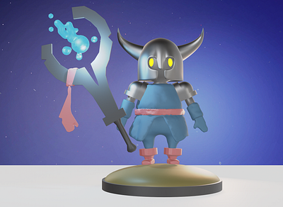 3D model of a knight for a children's game 3d animation banner concept design graphic design illustration