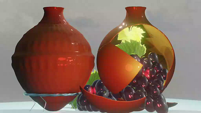 3D model of Georgian jug with grapes, souvenir 3d animation branding georgian grapes graphic design souvenir