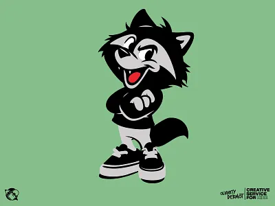 Racoon character design design graphics illustration raccoon t shirt design vector vector design