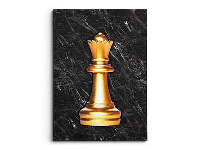 Chess Queen Gold branding canvas design graphic design illustration logo mock up mockup photoshop ui