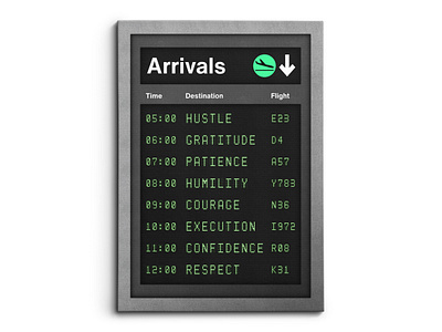 Arrivals Board List branding canvas design graphic design illustration logo mock up mockup photoshop ui