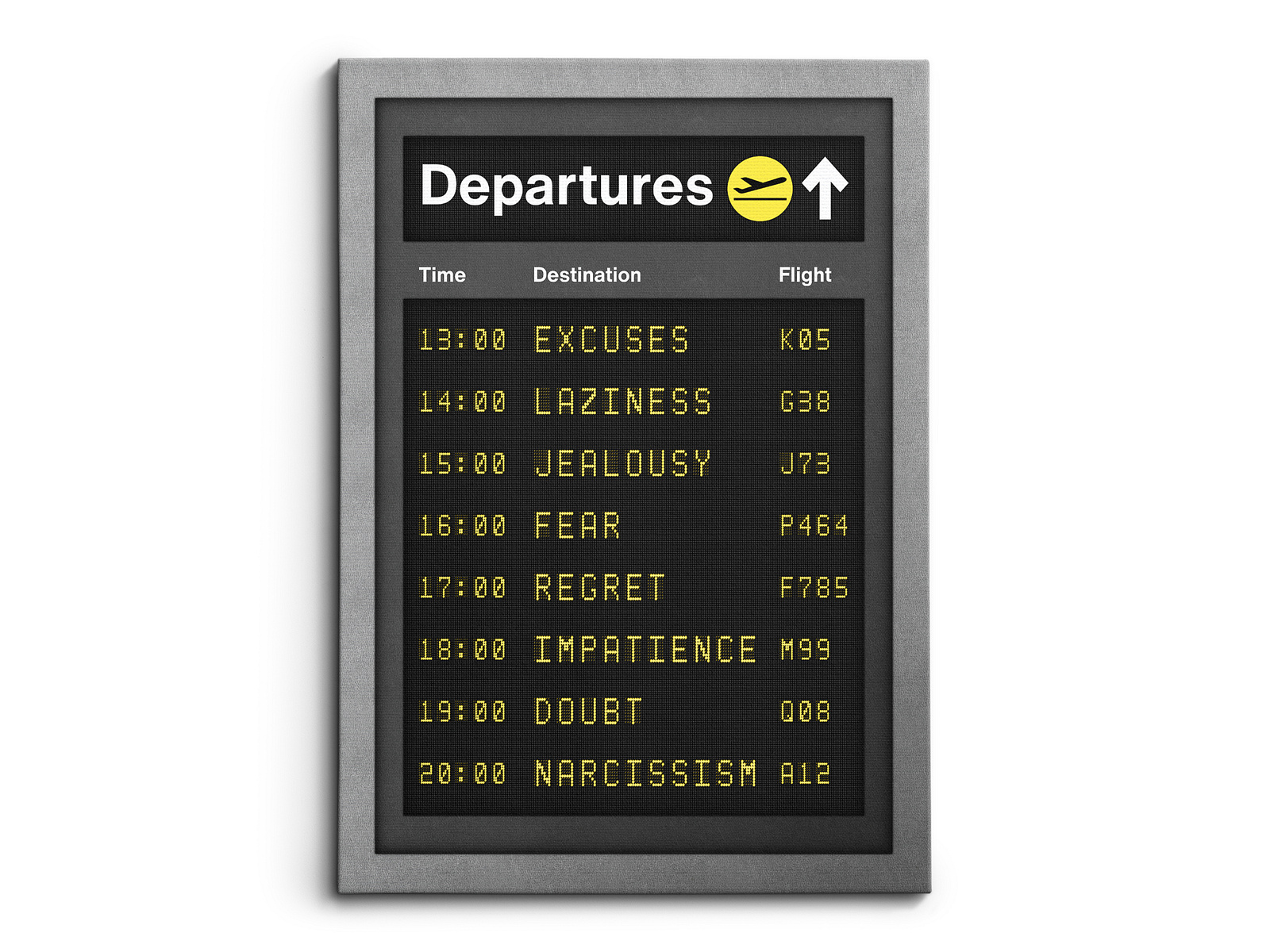 Departures Board List by Julian Adams on Dribbble