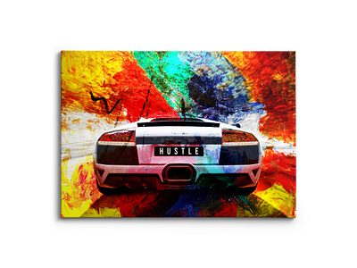 Hustle Supercar branding canvas design graphic design illustration logo mock up mockup photoshop ui