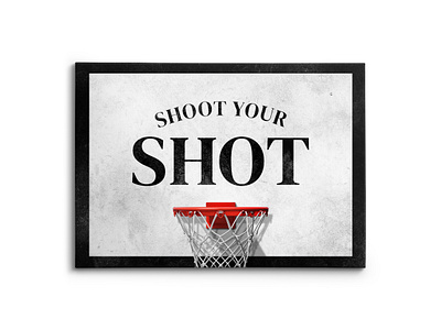 Shoot Your Shot Basketball Hoop branding canvas design graphic design illustration logo mock up mockup photoshop ui