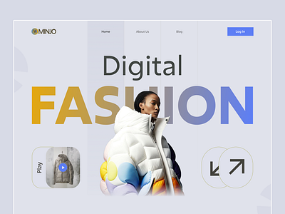 MINJO: Fashion Website Design 3d design digital fashion uiux virtual webdesign