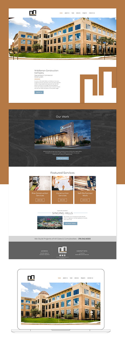 construction company website design brand branding construction ui ux uxui webdeveloper website