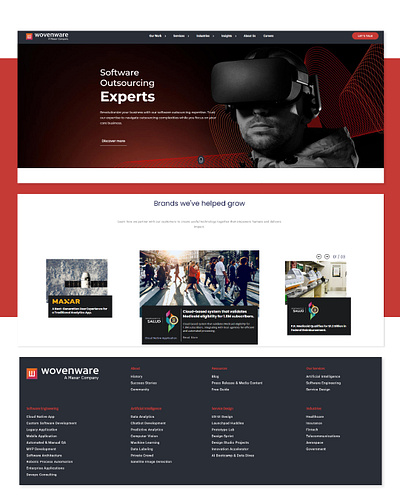 Tech company website design branding software tech ui ux uxui website