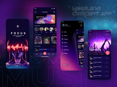 Music app | Design mobile app artist concept design mobile mobile app music music app music player player playing playlist song ui ux