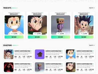 Tezuka NFT marketplace - Landing UI