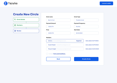 Tezuka LP - Create New Circle UI