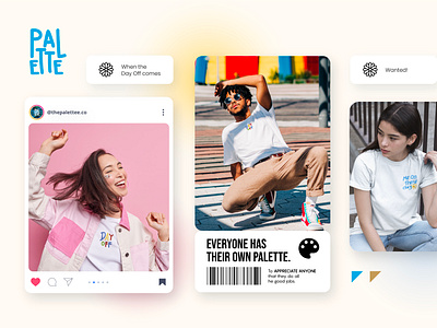 Clothing Brand : PALETTE brand brand design branding clothing brand day off design graphic design instagram post logo palette vector