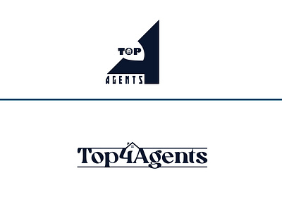 Logo Design (Top4Agents) branding design graphic design illustration typography vector