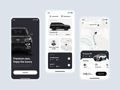 Car Rental App app ui booking car car booking car rental mobile app rent rent a car ui design ux design