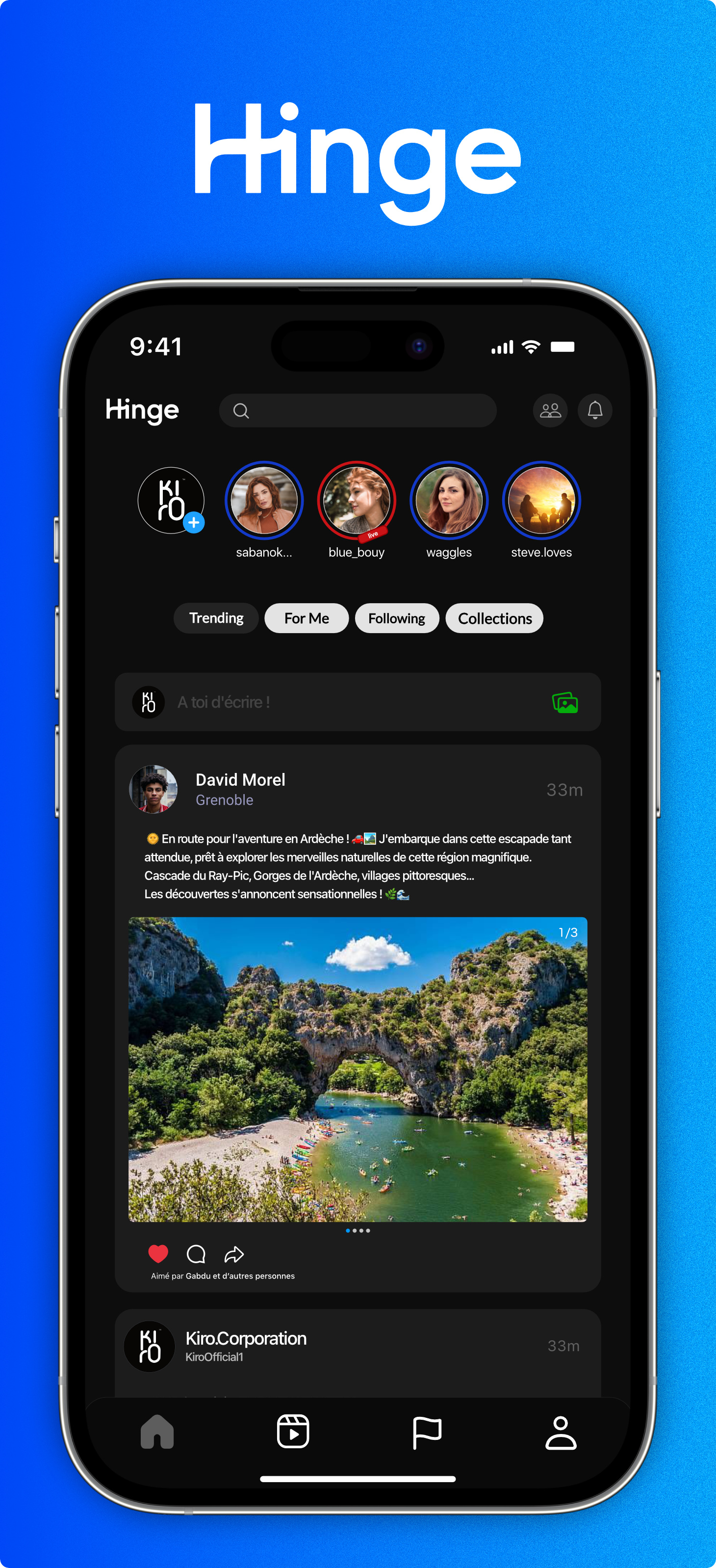 Hing.Social Network affinity branding design graphic design ios logo media réseaux social ui
