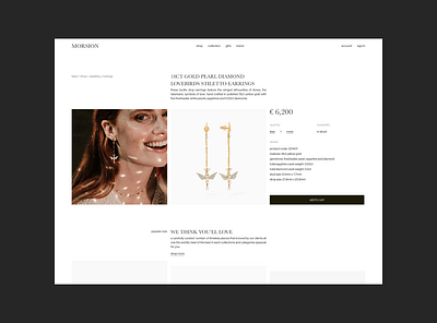 MORSION branding e comm e commerce jewellery jewelry minimalism photography typography ui web design website