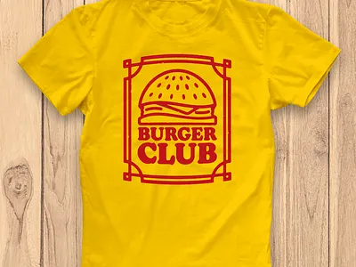 Burger Club burger cheeseburger club fast food graphic design t shirt