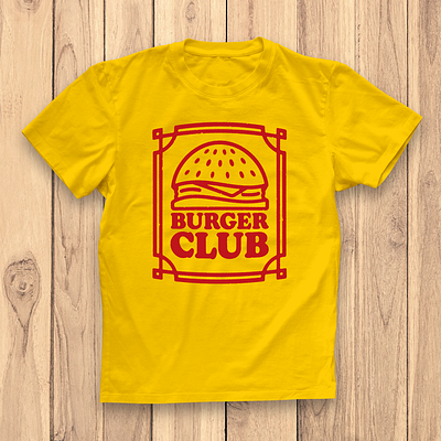 Burger Club burger cheeseburger club fast food graphic design t shirt