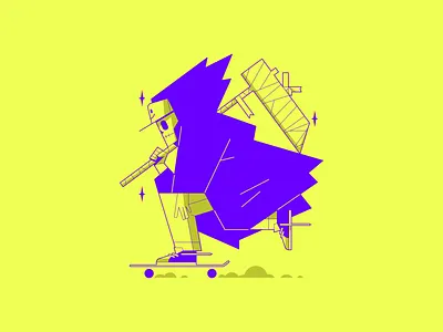 fun one character design flat icon illustration illustrator logo ui vector waldek