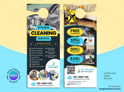 Cleaning Service Door Hanger Canva Template canva door hanger template cleaning service canva template door hanger door hanger canva template power washing canva door hanger pressure wash pressure wash door hanger pressure washing door hanger roof cleaning roof cleaning door hanger roof wash door hanger