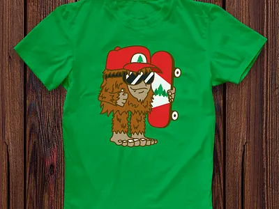 Awesome Cryptids abominable snowman bigfoot cryptids extreme sports sasquatch skateboarding snowboarding surfing t shirts yeti yowie