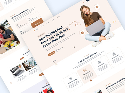 Mailo It & Business Solution Template company design graphic design herosection landing lanidngpage page ui ux website