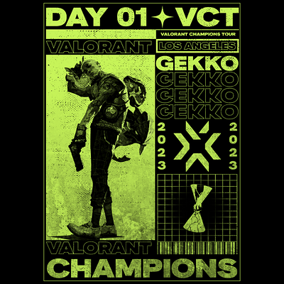 Valorant Champions 2023 - Day 1 art artwork poster valorant vct