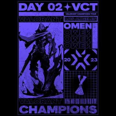 Valorant Champions 2023 - Day 2 art artwork poster valorant vct