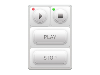 Play-Stop UI component graphic design photoshop ui ux