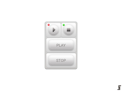 Play-Stop UI component graphic design photoshop ui ux