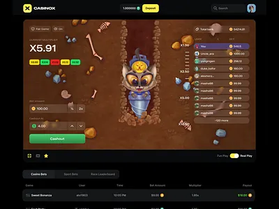 Cat Drill Crash | Casino Game betting casino casino game cat character crash crash game crypto crypto casino drill fast game gambling game gaming iframe igaming mascot online casino provably fair tunnel