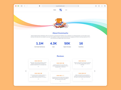 AI-Powered English Grammar Practice Tool aiassistedlearning aipoweredlearning creativelearning digitaleducation edtech educationaltechnology englishgrammarpractice grammacho grammarhelp homepage illustration languagepractice languageskills learningtool sideproject skilldevelopment statistics uxdesign