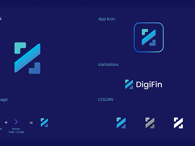 Digital Finance branding design didigtal finance graphic design icon logo technologo vector