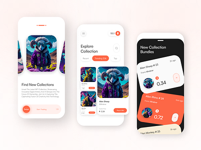 NFT app adobe xd app behance daily ui design figma graphic design illustration ui