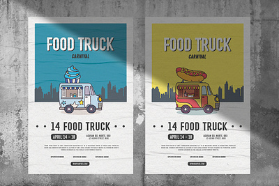Food Truck Poster design graphic design illustration poster typography