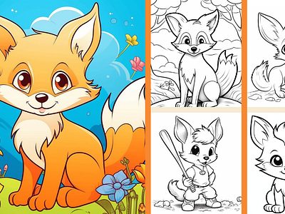 Childrens Coloring Books: Baby Cute Animals Design and Pets