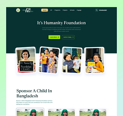 Charity Website branding business website design charity funding green minimalistic aesthetic ui ui design uiux designer uiuxdesign web design