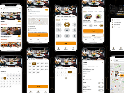 Table Reservation App booking design figma mobile app restaurant uidesign uxdesign