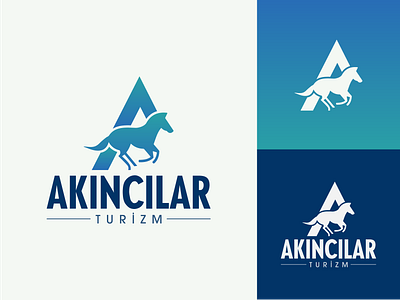 Akıncılar Turizm Logo a a letter app branding design graphic design horse illustration logo
