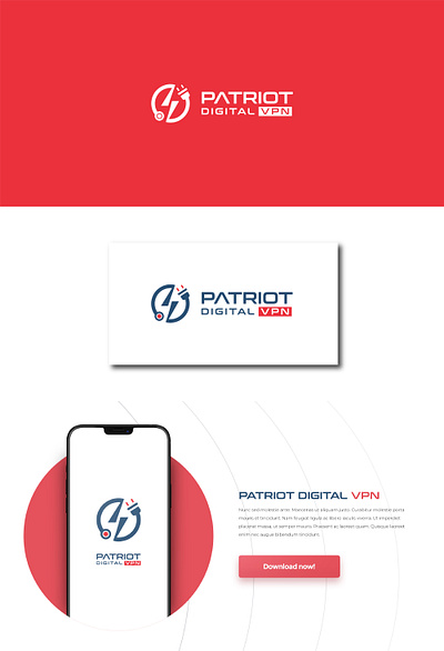 Patriot Digital VPN Logo Design animation branding graphic design logo modern logo motion graphics ui