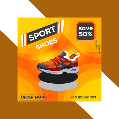 social media post design vector template shoes 3d animation app branding business card design design graphic design illustration logo monir360 ui